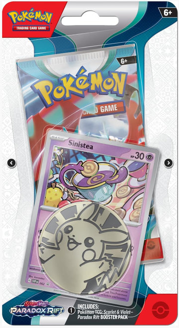Pokemon TCG: Scarlet & Violet - Paradox Rift - Checklane Blister Pack (Random  Pineco OR Sinistea)
