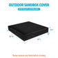 Fizentia Sand Box Cover,500D Waterproof Sandbox Cover,Heavy Duty Outdoor Cover Fits 61'' L X 61'' W Sand Box With Lid,Wooden Or