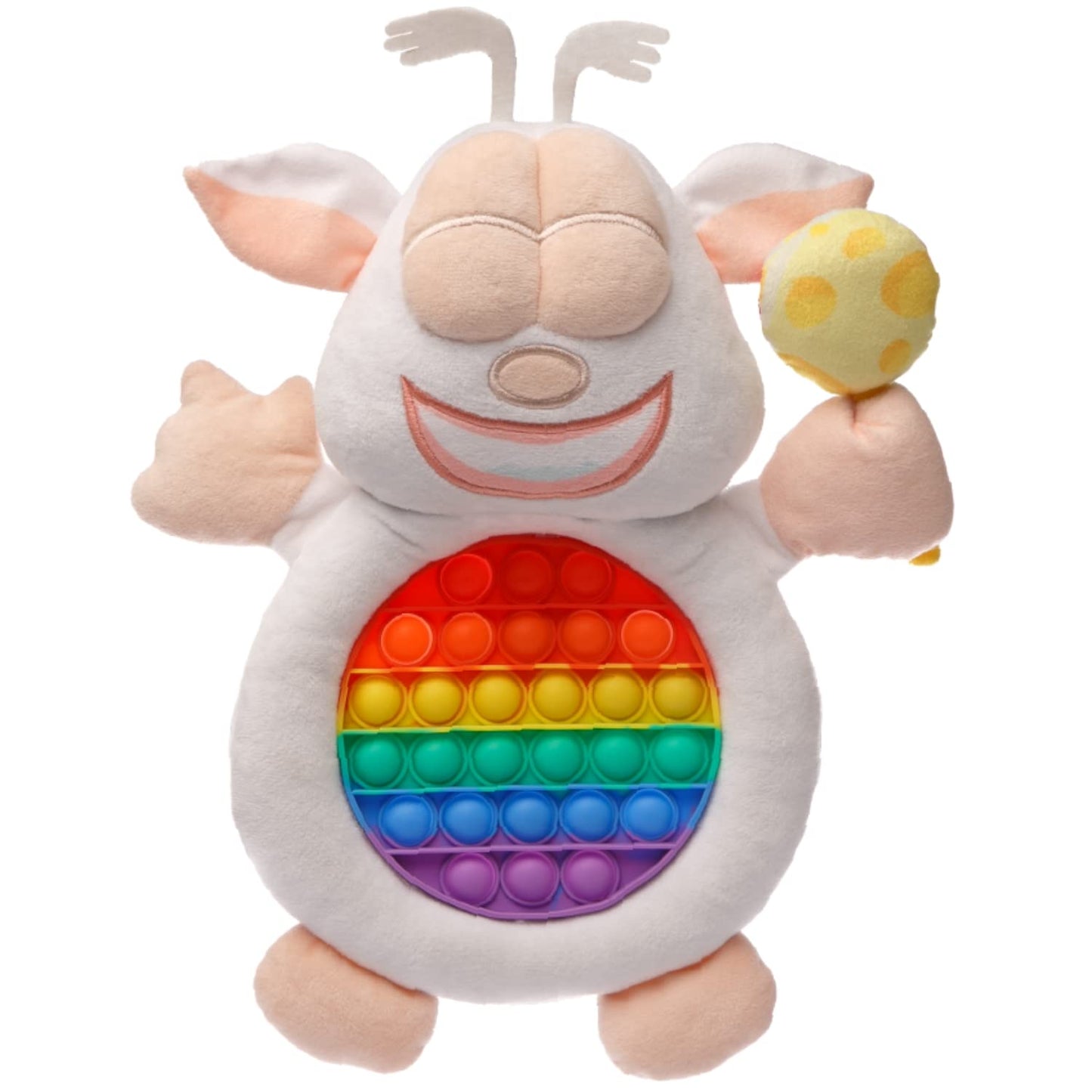 Mighty Mojo Booba Pop Sensory Plush Doll - 14 Inch Soft Fidget Toy, Officially Licensed, Cute Stuffed Plush for Kids