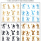 Enajucy 254Pcs/Set Medieval Castle Knights Toy Soldier - Army Figures Miniature Playset With Castle, Four-Color Soldier, Cavalry