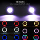 GLOBACT OGRC RC LED Light Kit Headlights Angel Eyes with 12 Modes for Traxxas TRX-4 Axial SCX10 RC4WD 1/10 RC Rock Crawler Car A