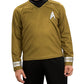 Star Trek Movie Childs Deluxe Gold Shirt Costume With Dickie, Pants With Attached Boot Tops And Emblem Pin, Small