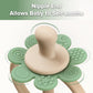 haakaa Silicone Baby Teething Toy - Nipple-Shaped Gum Massager & 360° Toothbrush, Easy Grip - Pea Green