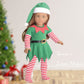 Sweet Dolly 18 Inch Christmas Doll Clothes, 18 Inch Christmas Elf Clothing Costume Santa'S Little Helper Outfits For 18 Inch Doll (Dolls Not Included)