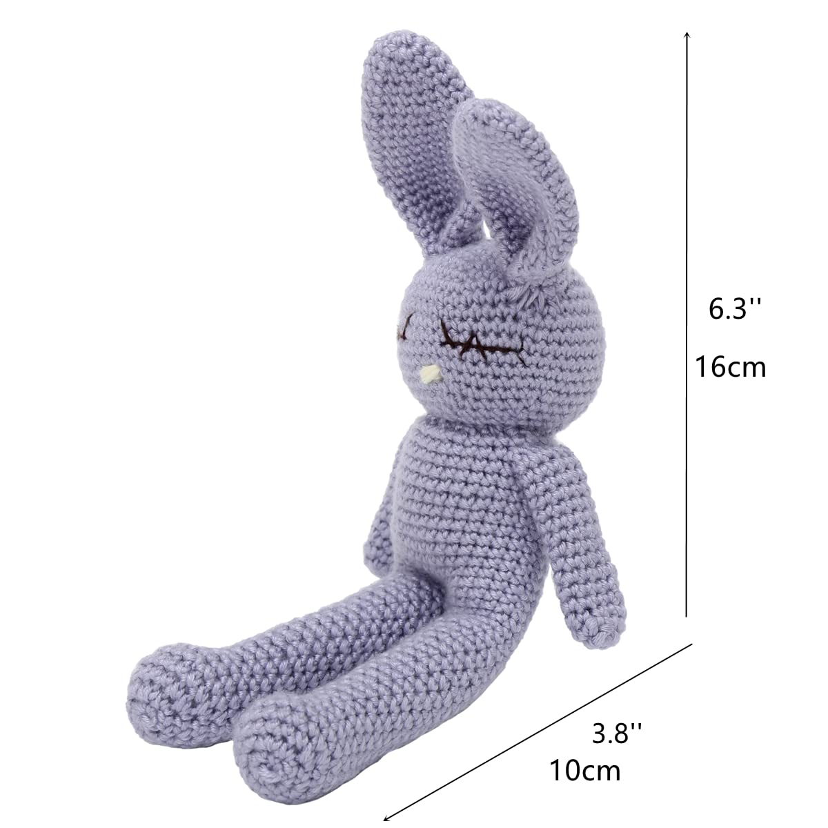 Moni'S Choice Stuffed Plush Baby Crochet Bunny Rabbit Easter Gifts Handmade Stuffed Animal Hand-Knit Doll Granddaughter Grandson