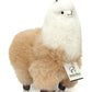 Baby Alpaca Fur Toy - Alpaca Figure - Soft and Cuddly Stuffed Animal (Beige and White  12 inches)