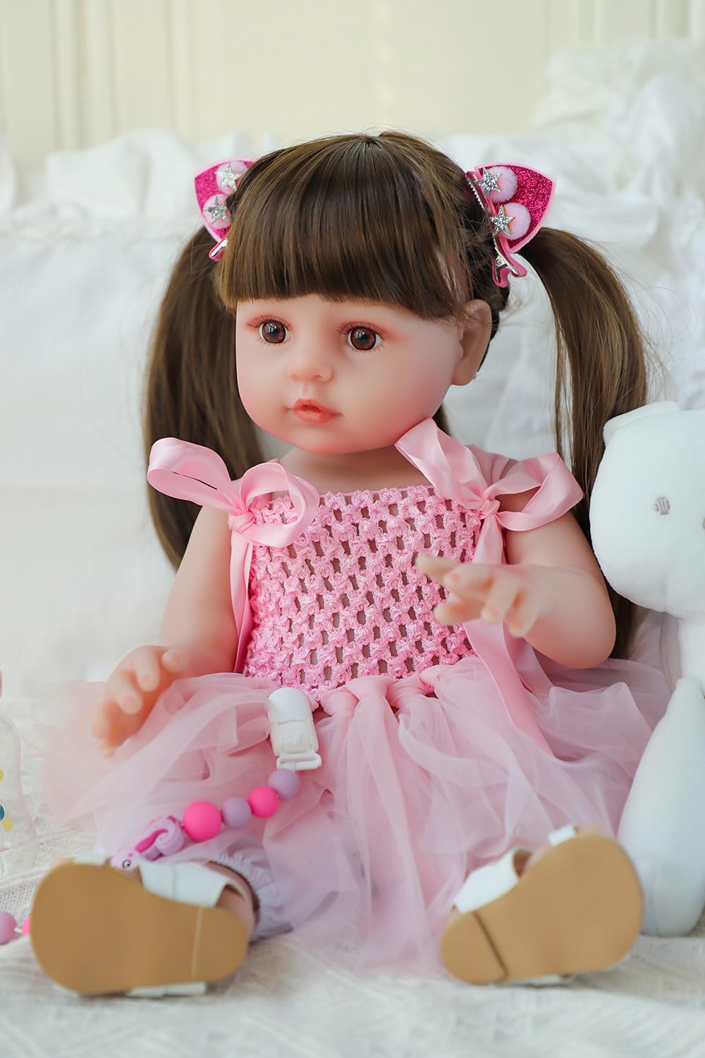 SCOM Lifelike Reborn Dolls Girl -20 Inch Realistic Baby Doll Newborn Baby Dolls