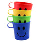 Dependable Industries inc. Essentials 4 Pack Plastic Smiley Face Plastic Mug BPA Free Party Favor Drinking Cup