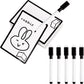 50 Pieces Reusable Dry Erase Mtg Tokens With Marker Double-Sided Mtg Proxy Cards For Magic The Gathering Diy Blank Card Games Accessories