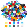 BENECREAT 140Pcs 10 Colors 7.5mm Blank Dice Acrylic Dice Cubes Assorted Color No Hole Beads with Storage Box for Dice DIY Making