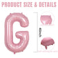 40 Inch Pink Letter Balloons, Large G Letter Balloons Foil Helium Balloons, Mylar Big Single Alphabet G Balloons, Pink Balloon L