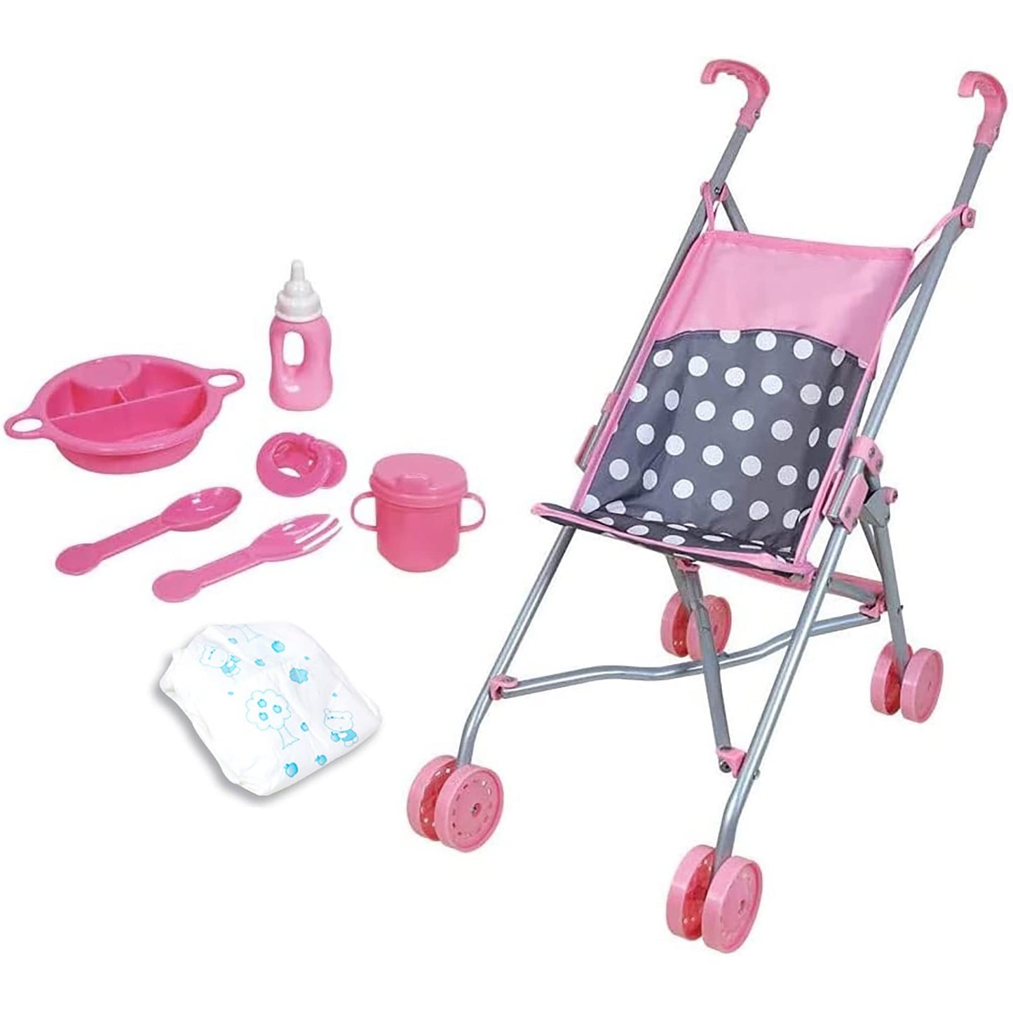 Lissi 5 Piece Doll Deluxe Nursery Play Set With Accessories