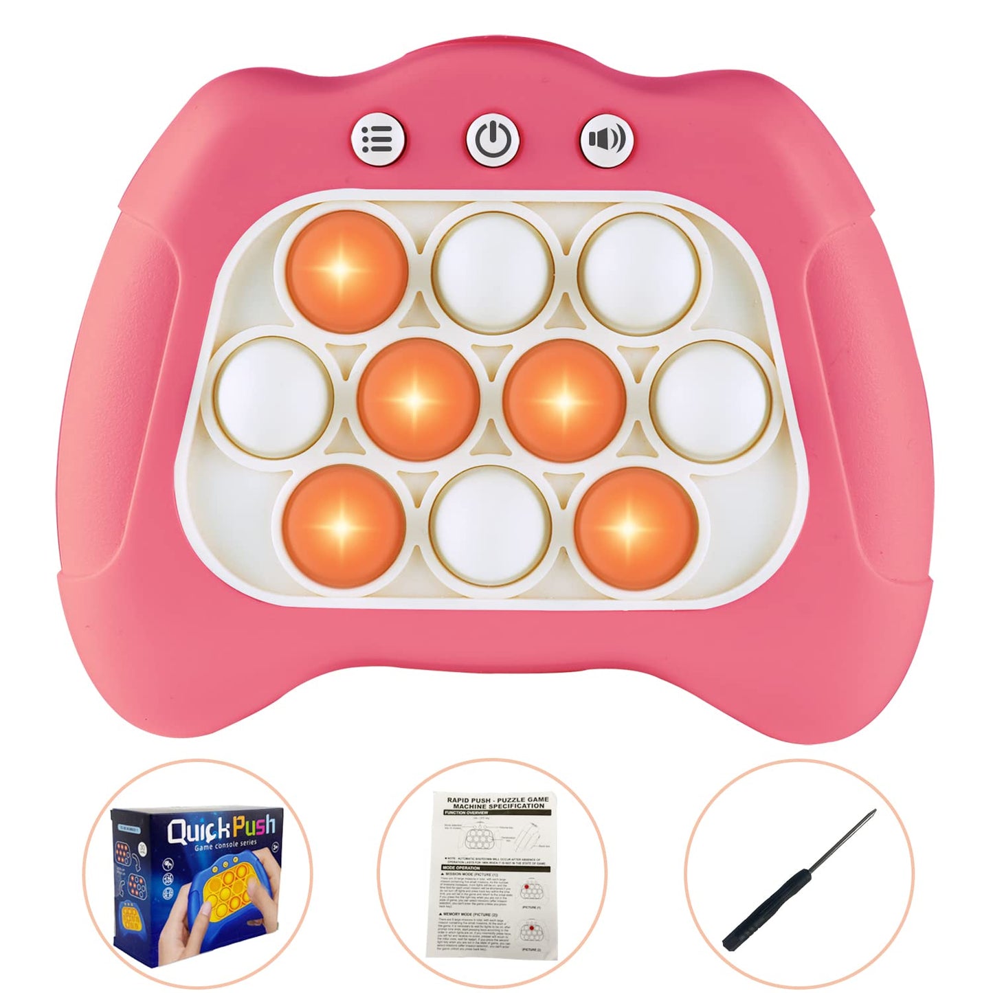 Intoypad Pop The Target! Handheld Speed Pushing Game Machine: A Fun Multiplayer Game For Family. Fidget Game Toy For 6 7 8 9 10