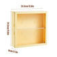 Clear Display Case For Figures, Square Wall-Mounted Doll Storage Box, Adjustable Display Stand With Door Dust And Moisture Proof Suitable For Lego Collectibles Action Figures Pop Mart (Yellow)