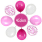 Paready Hot Pink Balloons Set - 60 Pcs 12" Latex & Confetti Balloons for Birthday, Wedding, Baby Shower, Valentine's Party Decorations