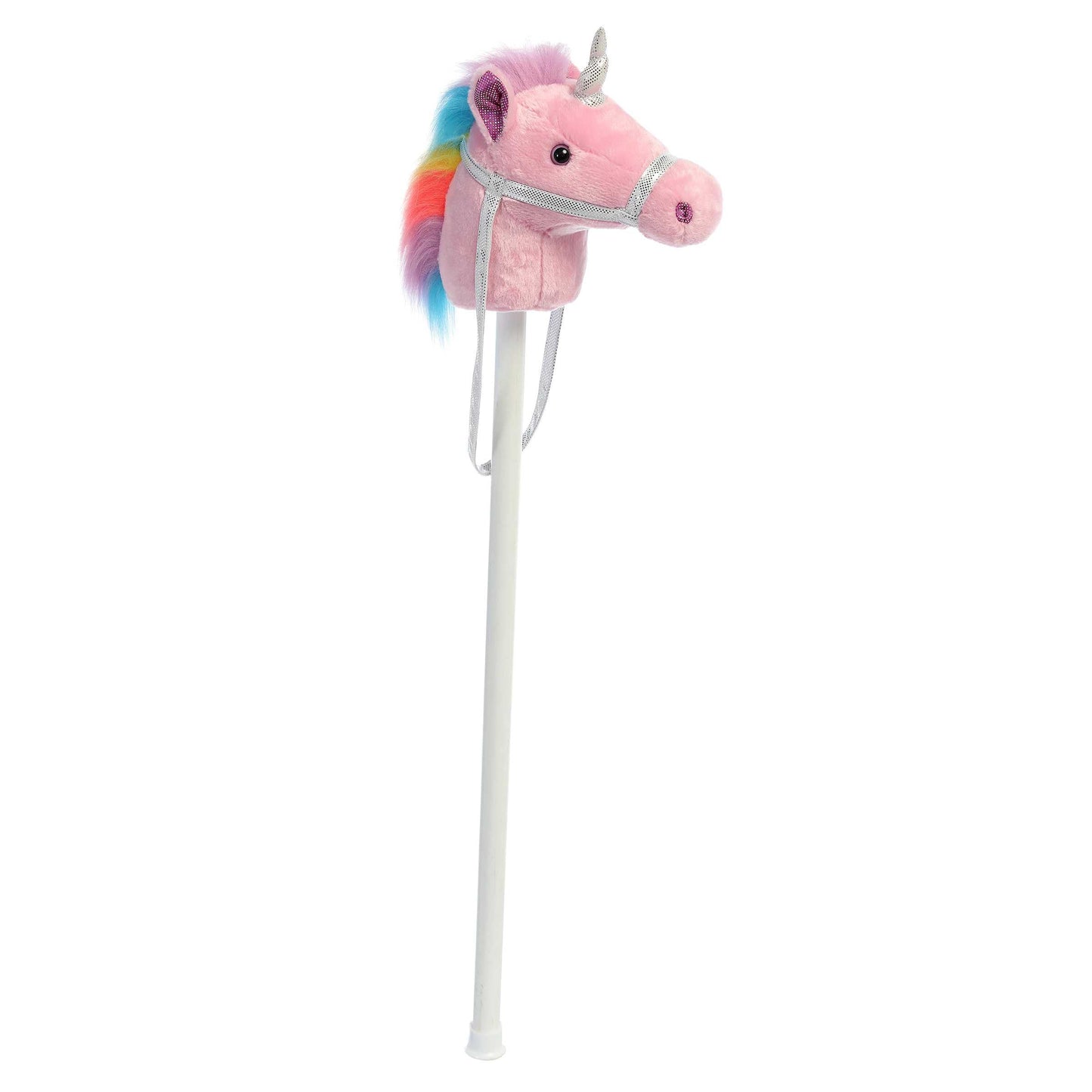 Aurora Ride-On 37" Giddy Up Stick Unicorn - Pink, Multi-color, Polyester, Model 02475