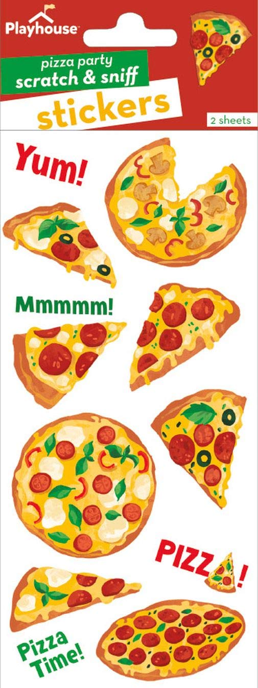 Playhouse Pizza Party Pizza Scented Scratch & Sniff Sticker Sheets - 1 Pack