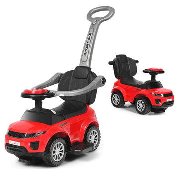 Honey Joy Ride On Push Car, Foot To Floor Ride On Sliding Car Push Handle & Detachable Guardrail, Sound & Lights, Under Seat Storage, Push Cars For Toddlers 1-3, Gift For Kids Boys Girls(Red)