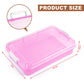 Madzee 15 Inch Portable Sensory Bin Play Tray With Lid, Fill With Water, Sand, Beads And More (Pink)