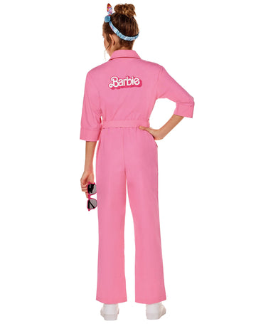 Spirit Halloween Barbie The Movie Kids Pink Power Jumpsuit | Officially Licensed | Barbie The Movie Kids Costumes - L