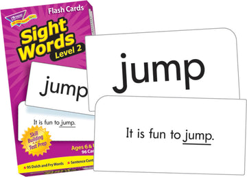 Trend Enterprises: Sight Words Level 2 Skill Drill Flash Cards, Dolch And Fry Words, Sentence Context, Great For Skill Building And Test Prep, 96 Cards Included, For Ages 6 And Up