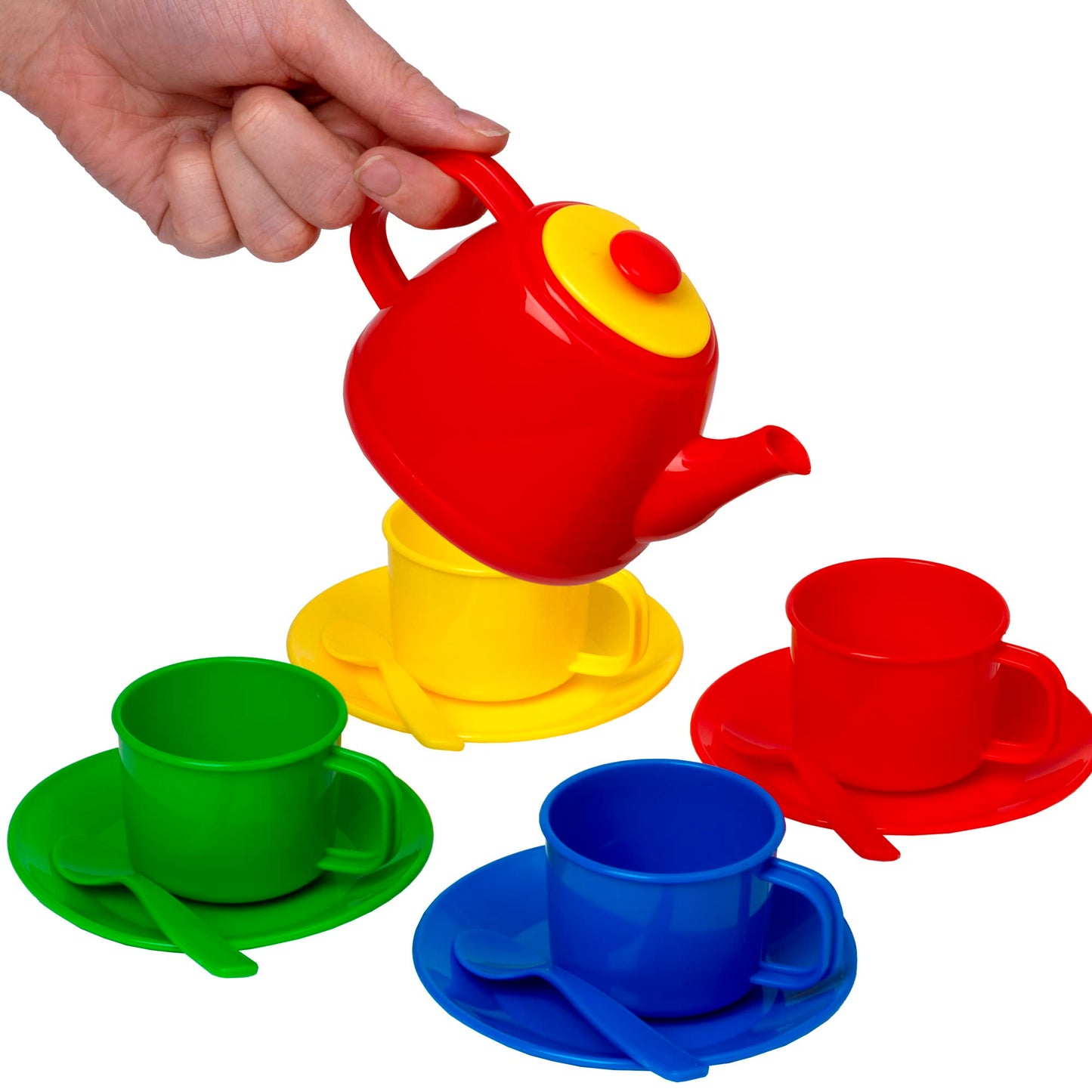 Peterkin Tea Set in Carry Case - Assorted Color, Plastic Material, Model 2536, Size 31 x 26 x 9 cm