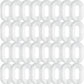 Foil Chain Balloons Jumbo Chain Balloons For 80S 90S Party Decorations Giant Balloon Chain Balloons Gold (White, 16 Inch)