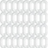 Foil Chain Balloons Jumbo Chain Balloons For 80S 90S Party Decorations Giant Balloon Chain Balloons Gold (White, 16 Inch)