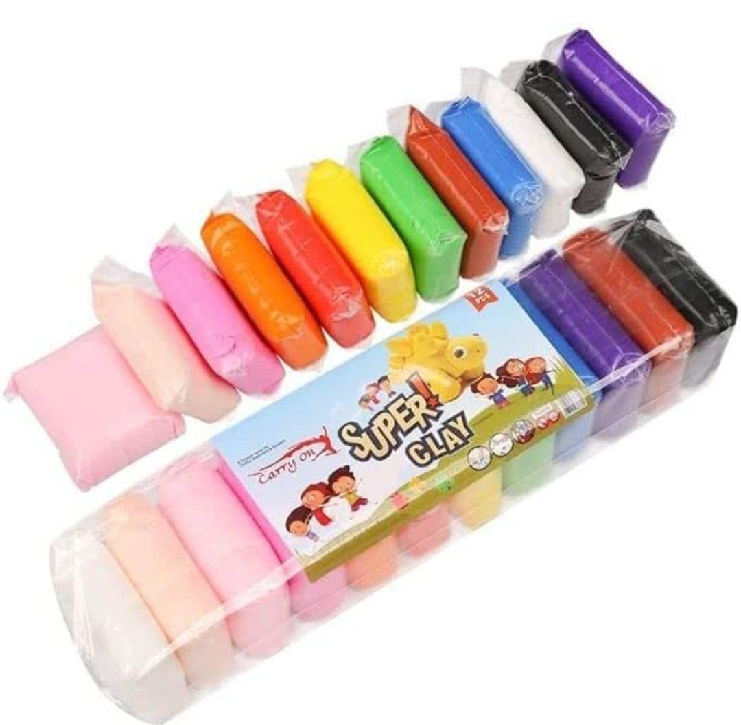 Waaome (24 Pcs Clayy) Ultra Light Modelling NonToxic Bouncing Clayy Multicolor Air Dry Clayy Magic Diy Multicolor Foam Clayy Wi