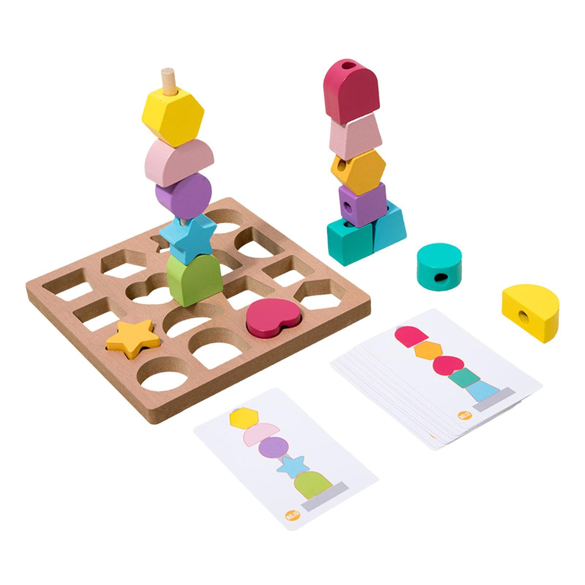 Ilsmysutra Matching Shape Colors Stacker Montessori Toy For Girls 2 3 4 5 Year Old Baby