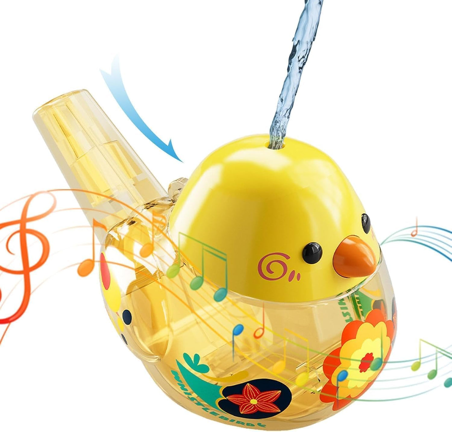 1PC Coloured Drawing Water Bird Whistle Bathtime Musical Whistle, Bird Whistle for Water Call, for Birthday Gifts School Prizes,