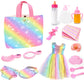 Zeizhubn 15 Pack Baby Doll Accessories, Feeding And Caring Set With Diaper Bag, Bottles, Dolls Diaper And Changing Mat, Baby Dol