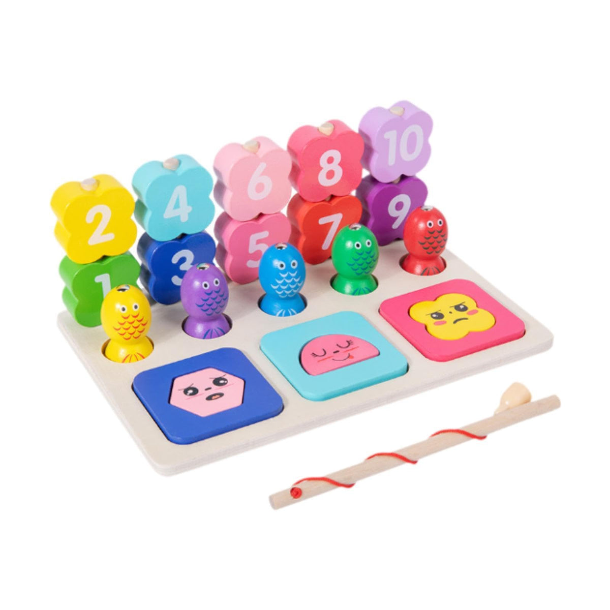 Loom Tree Wooden Sorting Stacking Toy 3 In 1 Shape Sorter For Boys Girls Children Gift Number | Toys For Baby | Developmental Ba