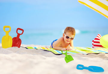 Chochkees Beach Sand Shovel Day Play Set, 10.5'' Inch Shovel, Birthday Treats For Boys And Girls (4-Pack)