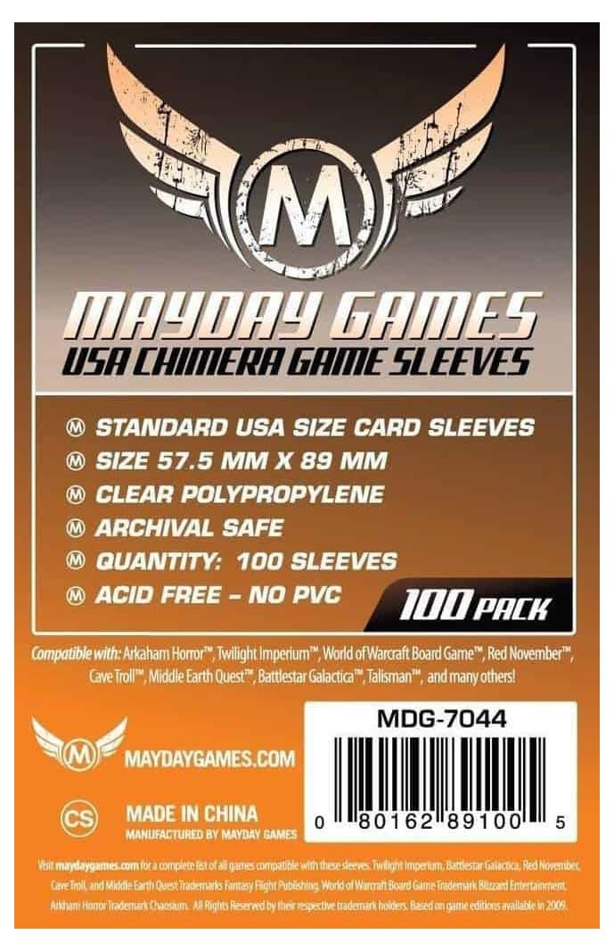 Usa Chimera Game Sleeves 57.5 X 89 Mm (100 Pack)