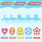 Baby Bath Toys, Mold Free Silcone Shape Sorting & Stacking Bath Toy Set With 20 Textured Floating Pieces, No Hole Design, Silico