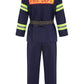 Avady Kids Fireman Firefighter Costume For Boys, Navy Blue, 7-8 Years, Unisex-Kids, Halloween Dress Up Parties