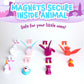 POPULAR PLAYTHINGS Magnetic Mix or Match Pastel Mythical Kingdom Toy Play Set, 15 Pieces