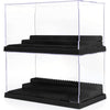 Mlikero 2 Pack Display Case For Minifigures Action Figures Block,Removable Acrylic Minifigure Display Case Box Storage With 3 Mo