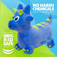 WADDLE Bouncy Hopper Triceratops - Plush Inflatable Toy for Toddlers & Kids, Indoor/Outdoor Use, Pump Included, Ages 2+