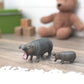 Class Collections Hippo Mom And Baby Animal Figure 5 Inch Children'S Toy 2 Piece Playset