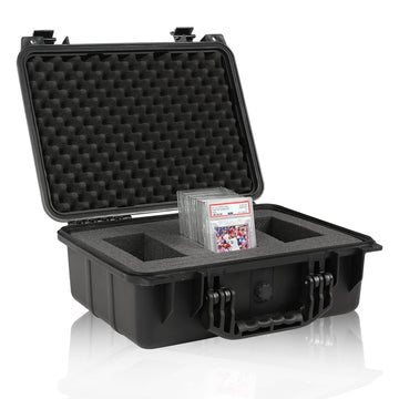 G-Plus Graded Card Storage Box Compatible With Bgs Psa Sgc Fgs Weatherproof Graded Sports Trading Cards(Large, Black)