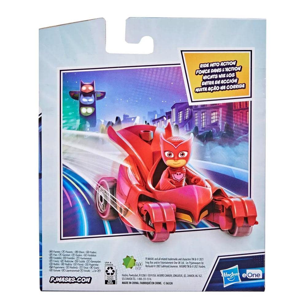 Hasbro Pj Masks Toys Owl Glider Toy Car With Owlette Action Figure, Superhero Toys, Preschool Toys, Pj Masks Toys For 3 Year Old Boys And Girls And Up