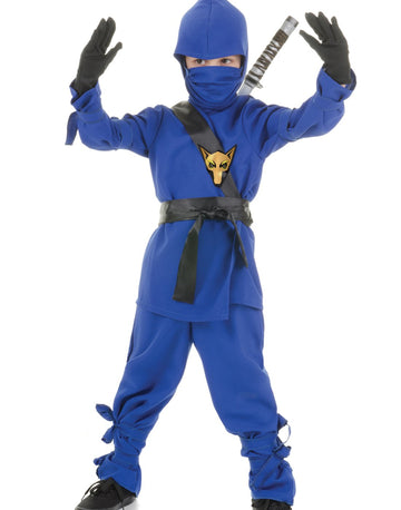 Underwraps Boys Children'S Blue Ninja Costume, Medium 6-8 Costume, Blue, Medium Us