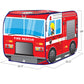 Artcreativity Fire Truck Tent With Carry Bag, Pop Up Indoor Tent For Kids - Fire Truck Pop Up Tent, Indoor Playhouse With 2 Openings, Flat-Folding For Compact Storage, 43.5 X 28 X 26.5 Inches