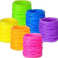 Sratte Jelly Bracelets Bulk Rainbow Glow Bracelets Multicolor Silicone Bracelet 80s Accessories Bracelets Neon Bracelets Glow in