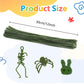 Caydo 100 Pieces Dark Green Pipe Cleaners Craft Supplies Flexible Chenille Stems for DIY Crafts Project and Decoration, 6 mm x 1