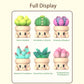 Aven Rabbit Hugging Succulents 2 Series Blind Box Toys For Girls Cute Figures Action Model Birthday Gift Guess Blind Bag Random
