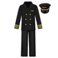 KIDIN Deluxe Pilot Costume for Boys Airline Captain Pilot Uniform for Kids Career Day Pilot Party Halloween Birthday Gifts