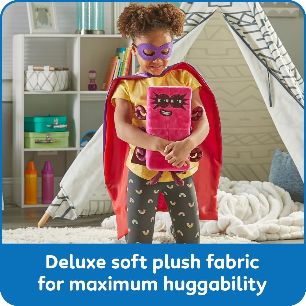 hand2mind Numberblocks Sing-Along Superhero Octoblock Plush Toy, 13.5" Cotton, Multicolor, Model 96940, Ideal for Toddlers and Preschool Learning